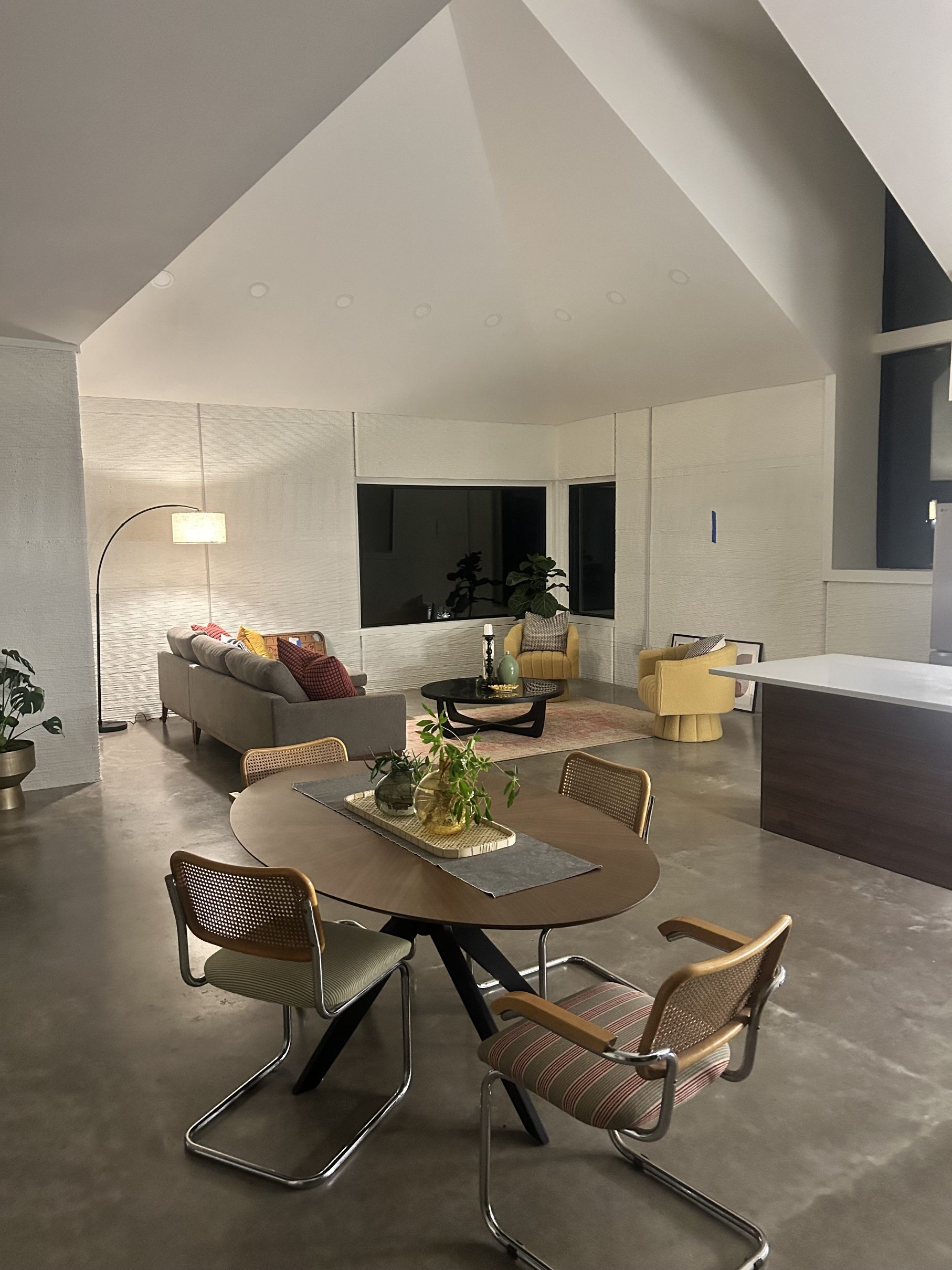 Inside of 3d printed home by Hive 3D